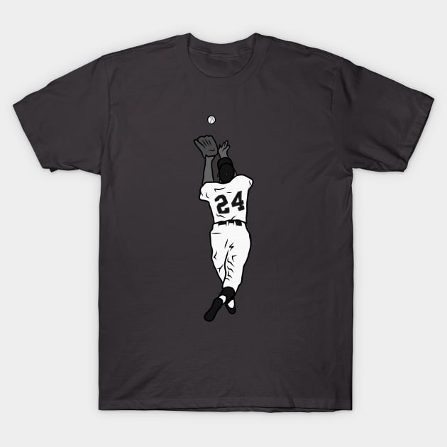 Willie Mays The Catch Black and White